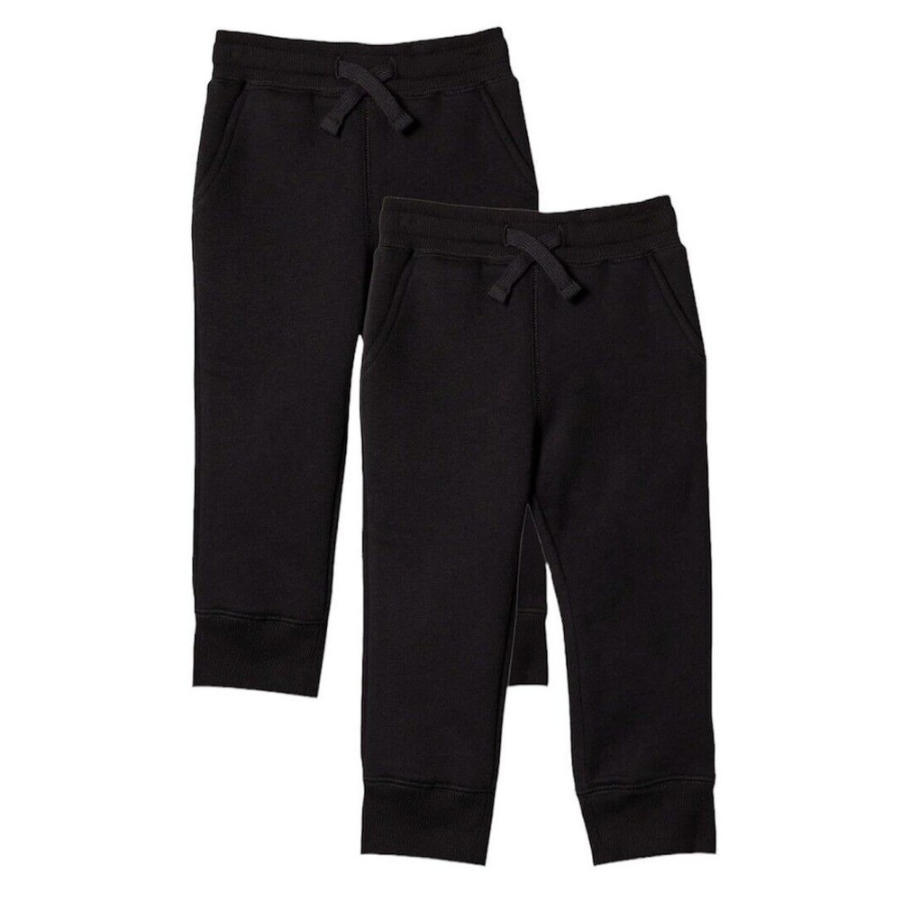 Boys Black Sweatpants 8 Years Medium Fleece Jogger 2 Pants